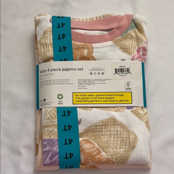 Burt's Bees Kids Cream Pajama Top - Picture 3 of 6